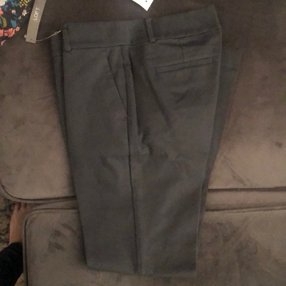 Loft Straight Grey Pants - Picture 2 of 3